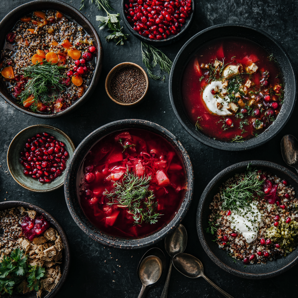 Masă colorată cu fructe și legume proaspete